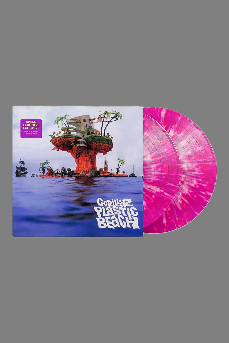 Gorillaz - Plastic Beach USA Exclusive Vinyl-Grape-Yellow.