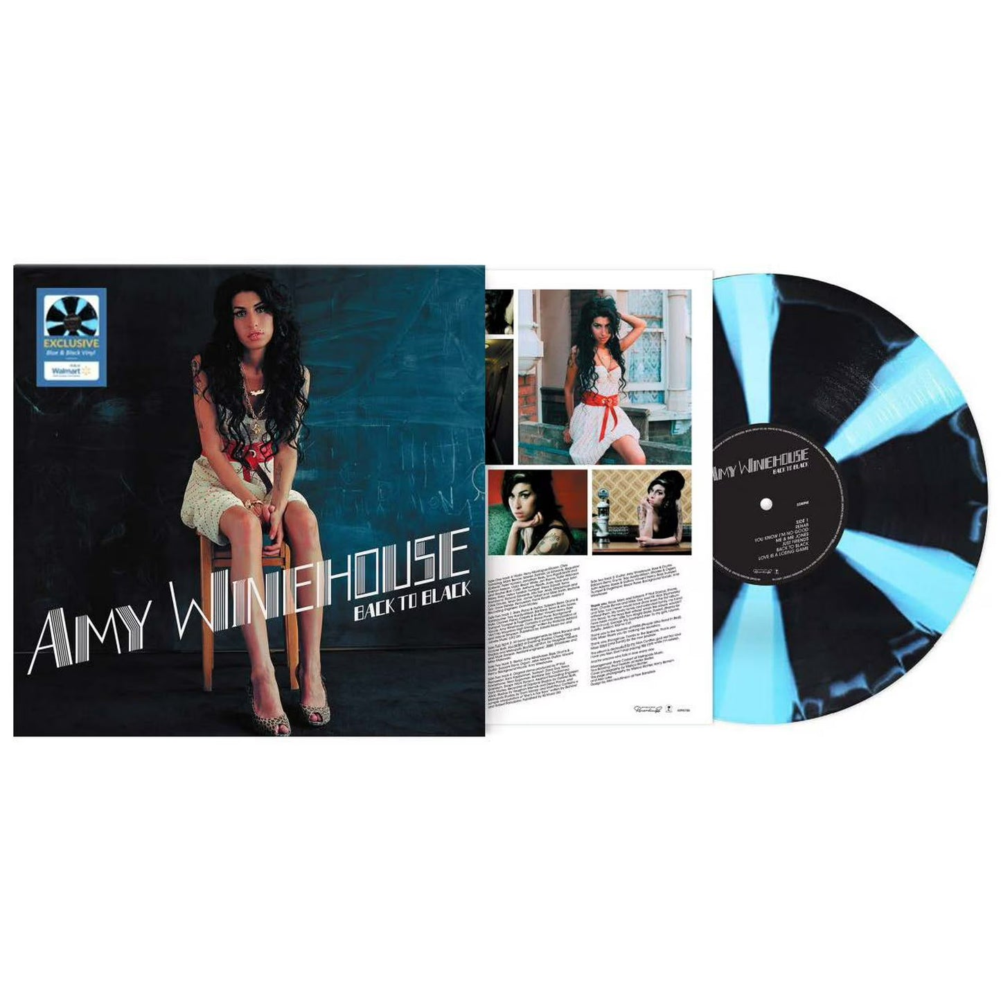 Amy Winehouse - Back To Black- Split Colour Vinyl Record.