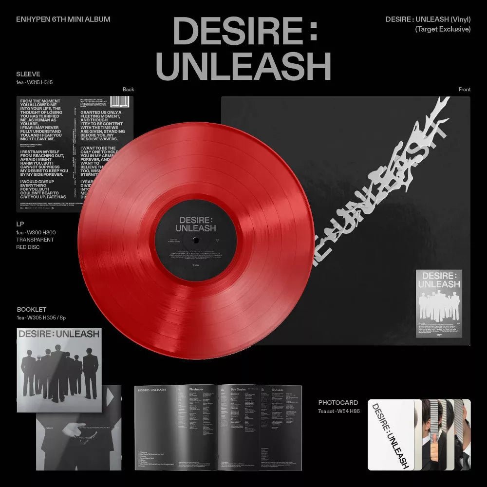 "Vinyl Record Title - Transatlantic Vinyl RecordsEnhypen - Desire - Unleash - K - Pop - Import USA Vinyl. Coming soon