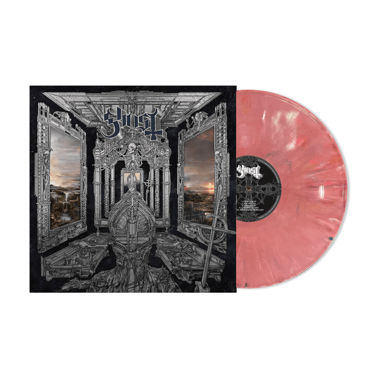 "Vinyl Record Title - Transatlantic Vinyl RecordsGHOST - Skelata - USA Exclusive Import Vinyl Record - Pink with flecking Colour Vinyl.