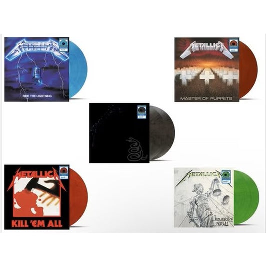 Metallica-The USA Exclusive 5 Set Colour Vinyls. Transatlanticvinylrecords-Exclusive.