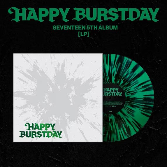 SEVENTEEN 5th Album 'HAPPY BURSTDAY' [LP]-Green & Bllack splatter