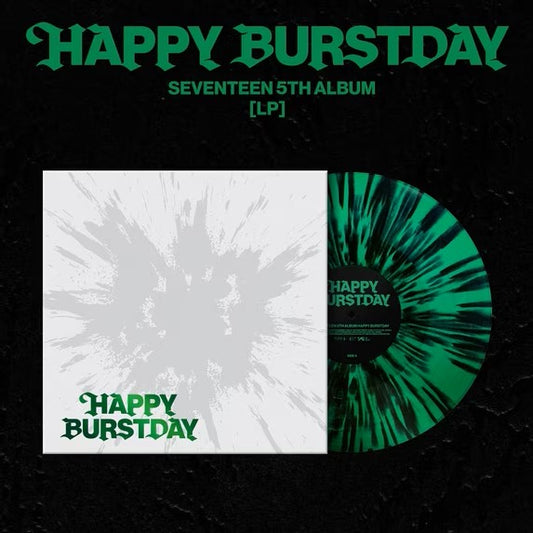 SEVENTEEN 5th Album 'HAPPY BURSTDAY' [LP]-Green & Bllack splatter