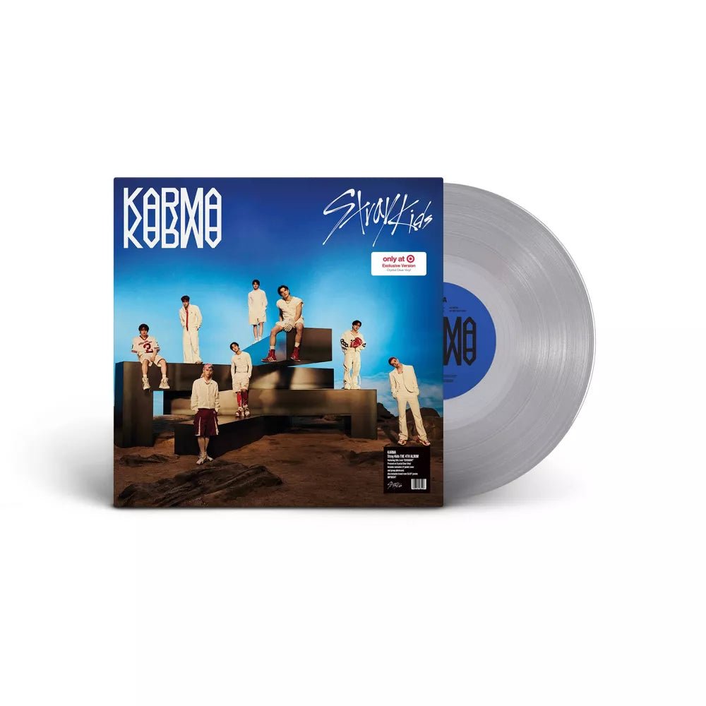 "Vinyl Record Title - Transatlantic Vinyl RecordsStray Kids - KARMA (USA Indie Exclusive) - Silver Vinyl - USA Import.