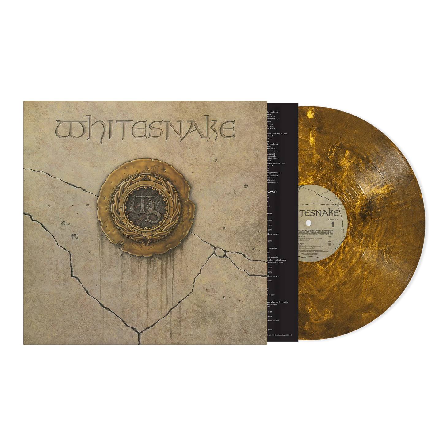 Whitesnake-Slide It In- Gold Crackle Colour Vinyl-USA Exclusive.